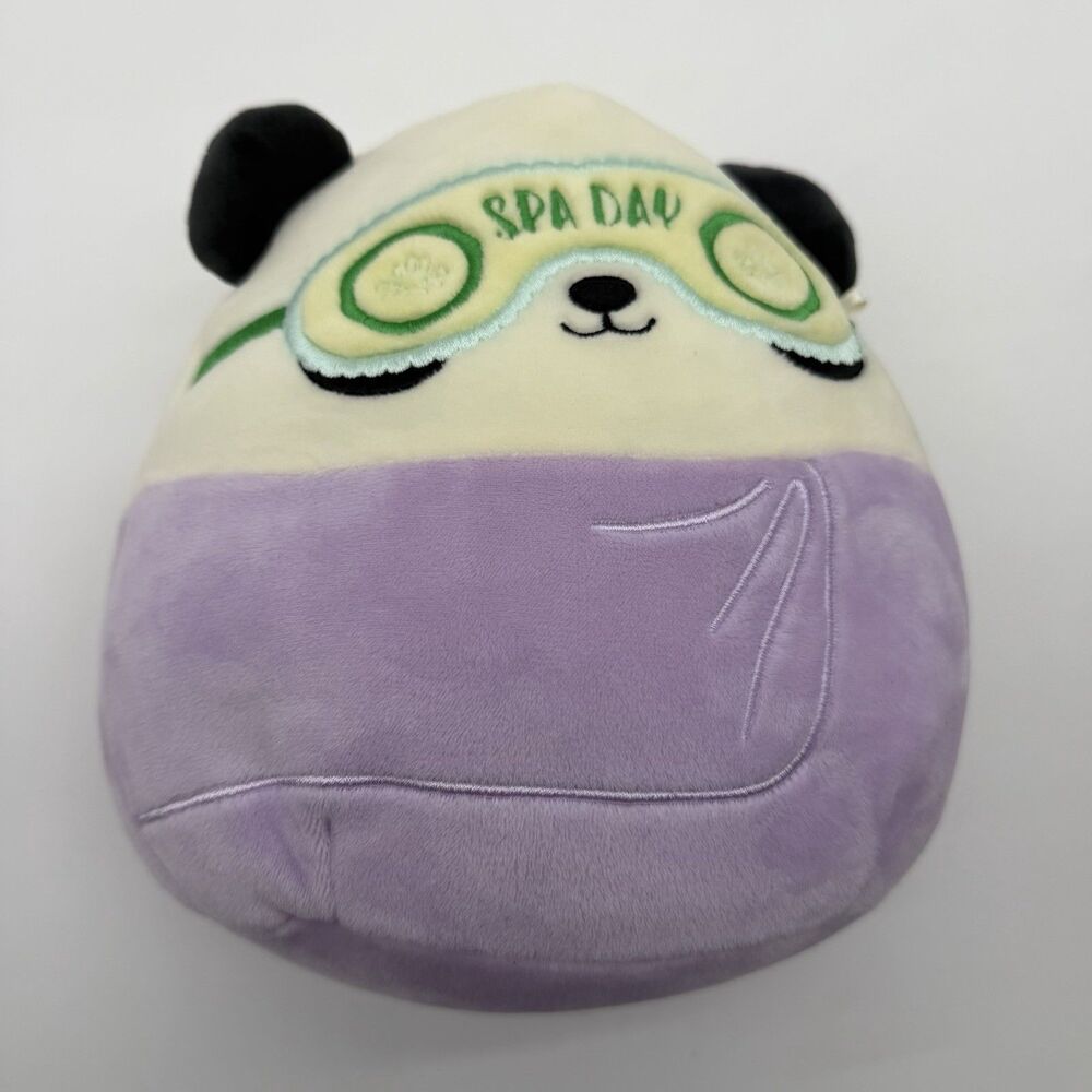 Squishmallows STANLEY the Panda from the Wellness Squad Spa Eye Mask & Towel
